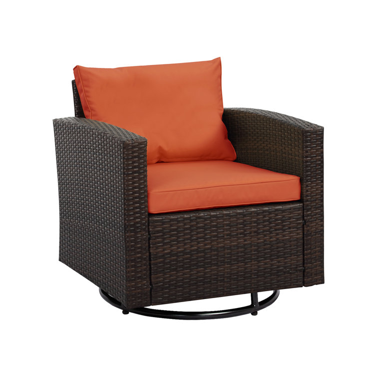 Sol 72 Outdoor Arlington Swivel Patio Chair with Cushions